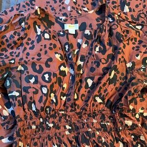 Leopard Print Dress by Maeve from Anthropologie size Large